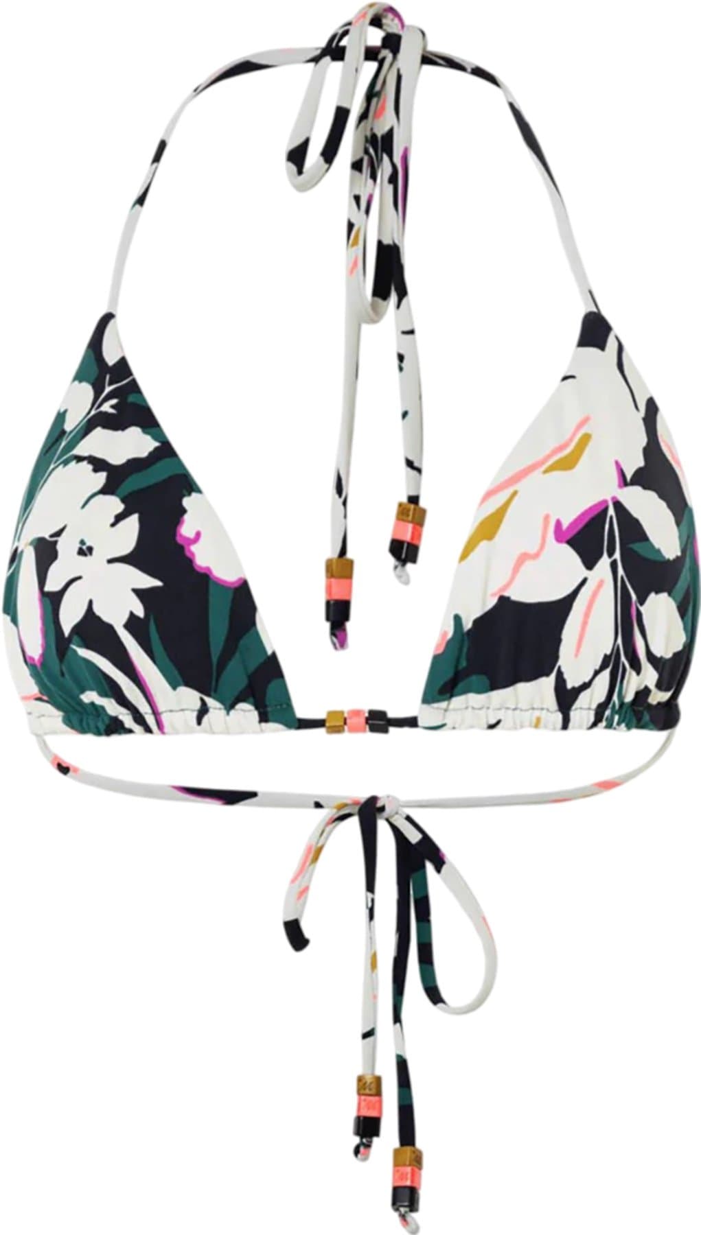 Product gallery image number 1 for product Balmy Tropical Leaves Sliding Triangle Bikini Top - Women's