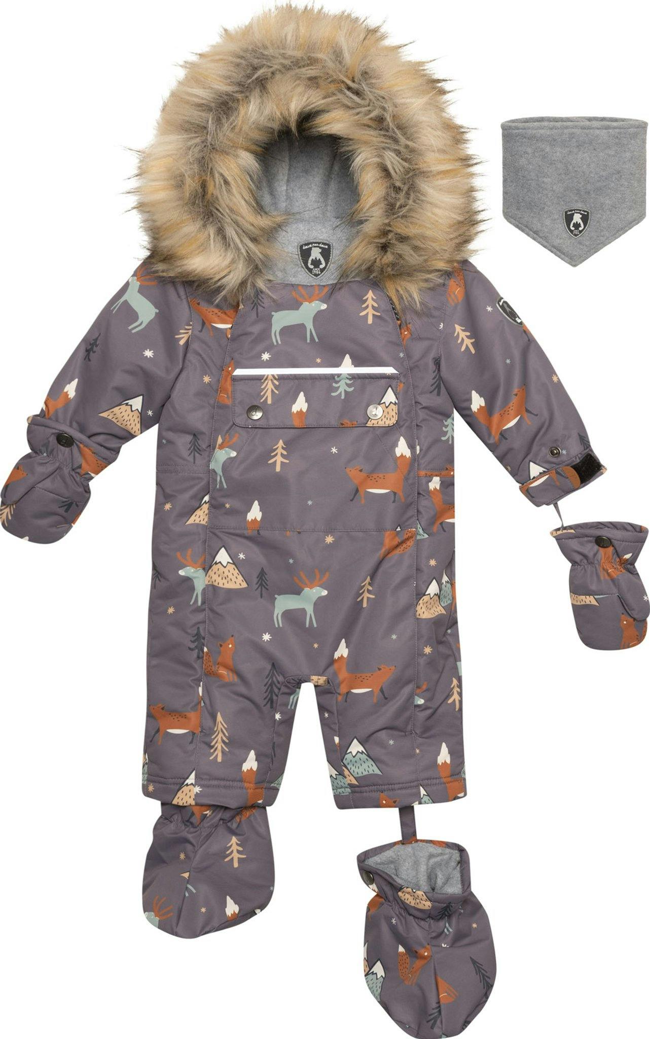 Product gallery image number 1 for product Fox Print One Piece Snowsuit - Baby