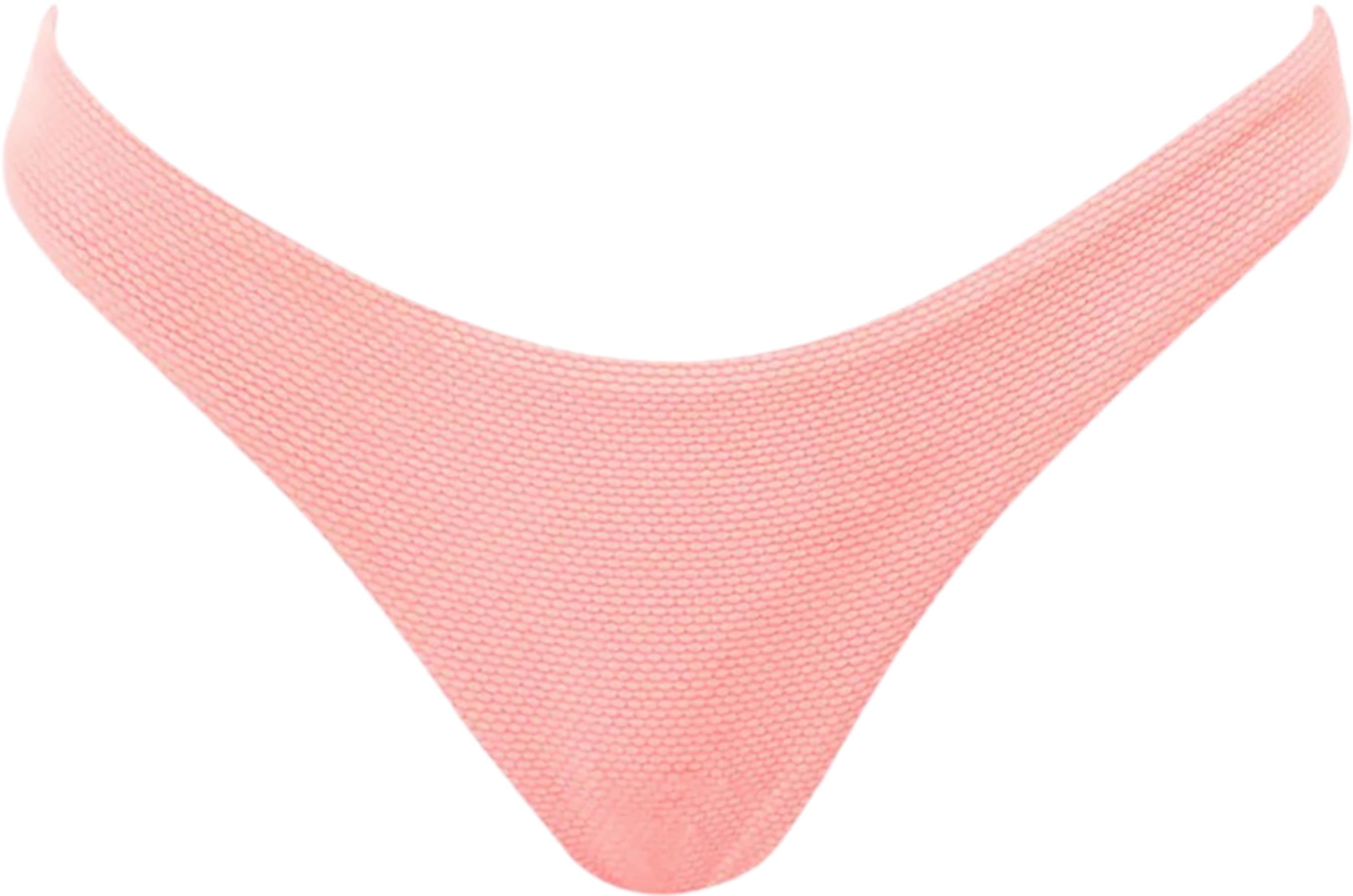 Product gallery image number 1 for product Flirt Coral Salmon Thin Side Bikini Bottom - Women's