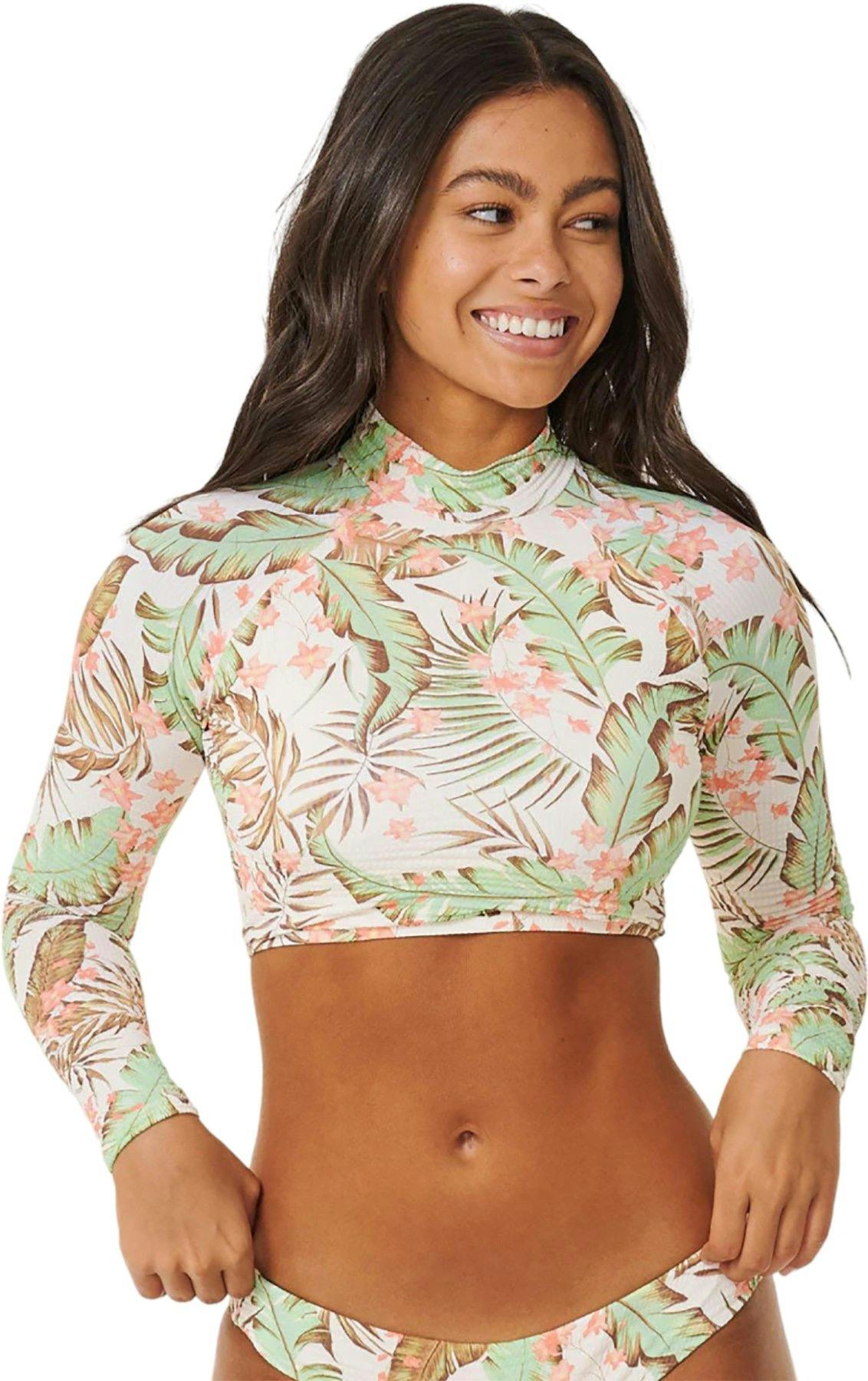 Product image for La Quinta Cropped Rashguard Bikini Top - Women's