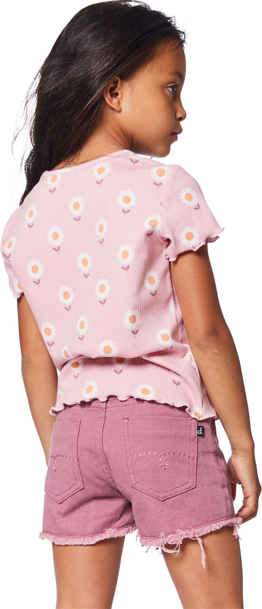 Numéro de l'image de la galerie de produits 2 pour le produit Short en jean coloré avec franges - Petit Fille