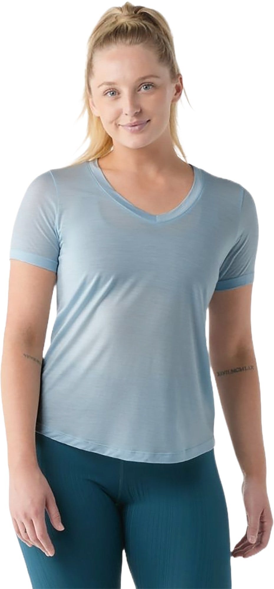 Numéro de l'image de la galerie de produits 3 pour le produit T-shirt à manches courtes et encolure en V 120 de Merino Sport - Femme