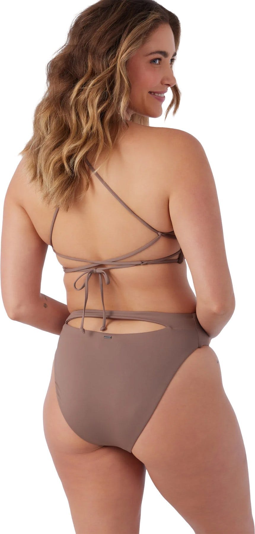 Numéro de l'image de la galerie de produits 5 pour le produit Bas de bikini uni taille haute Saltwater Solids Max - Femme