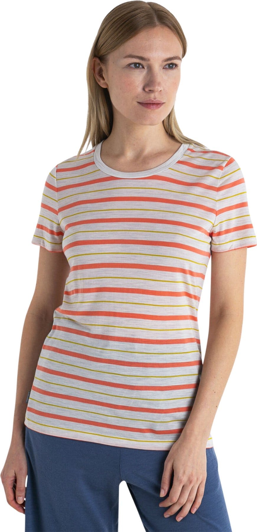 Product gallery image number 2 for product Wave Merino Short Sleeve Stripe T-Shirt - Women's