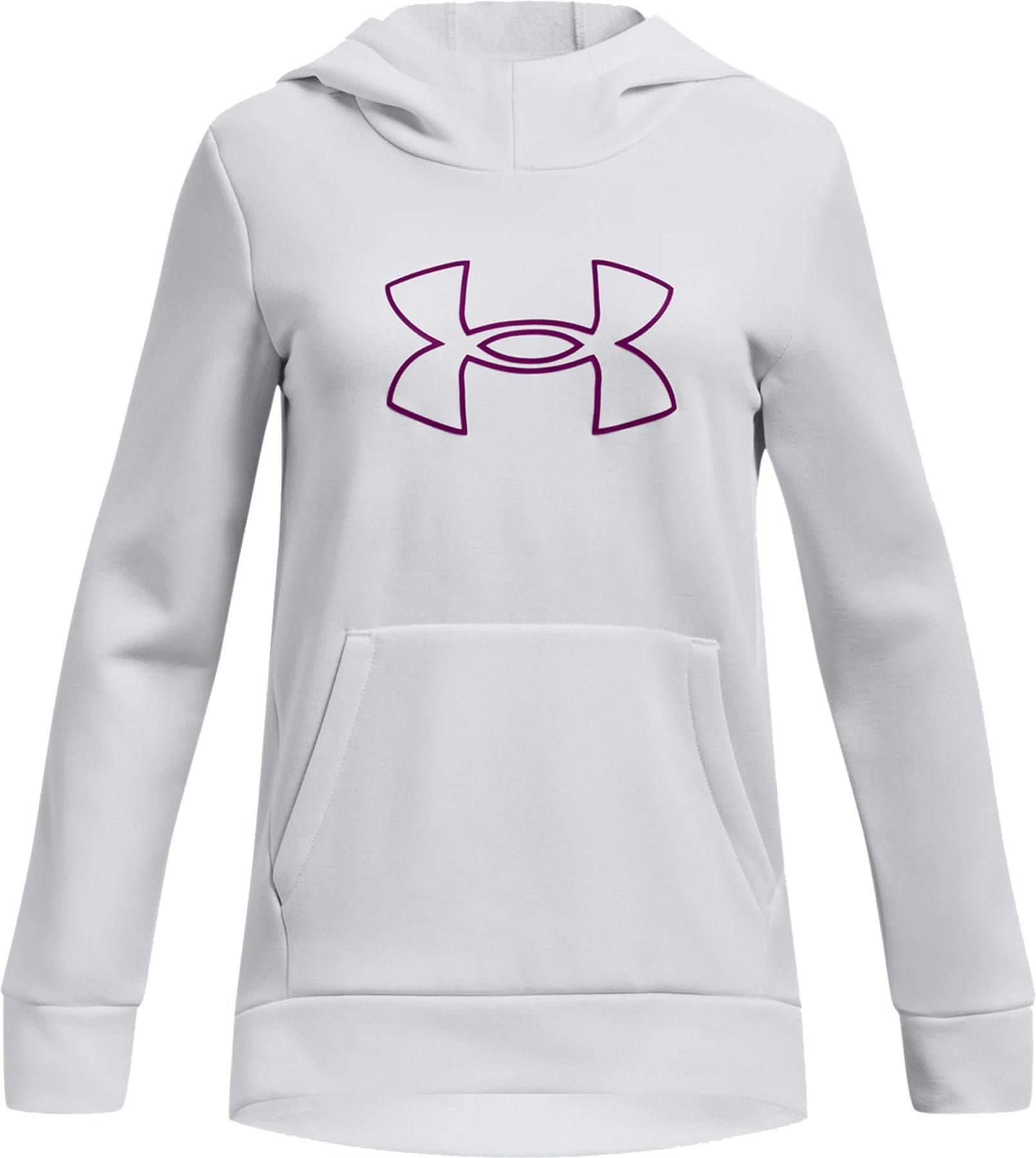 Image de produit pour Chandail à capuchon avec grand logo Armour Fleece - Fille