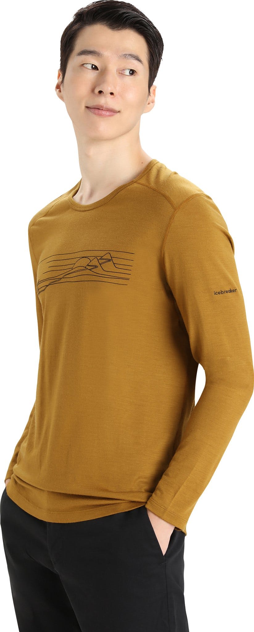 Product gallery image number 3 for product 200 Oasis Long Sleeve Crewe Baselayer Top - Men's