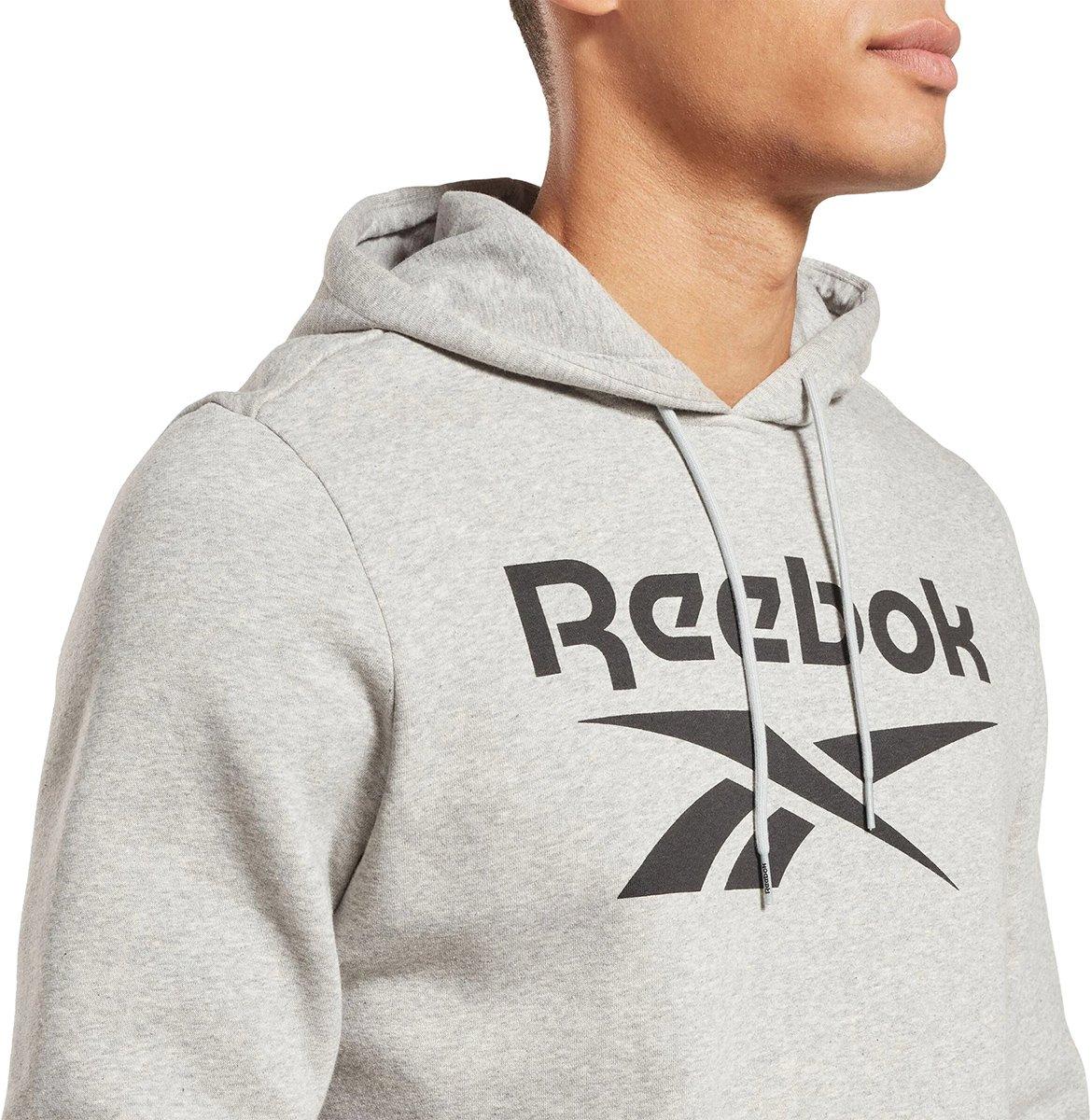 Numéro de l'image de la galerie de produits 4 pour le produit Chandail à capuchon Reebok Identity Fleece Stacked Logo - Homme