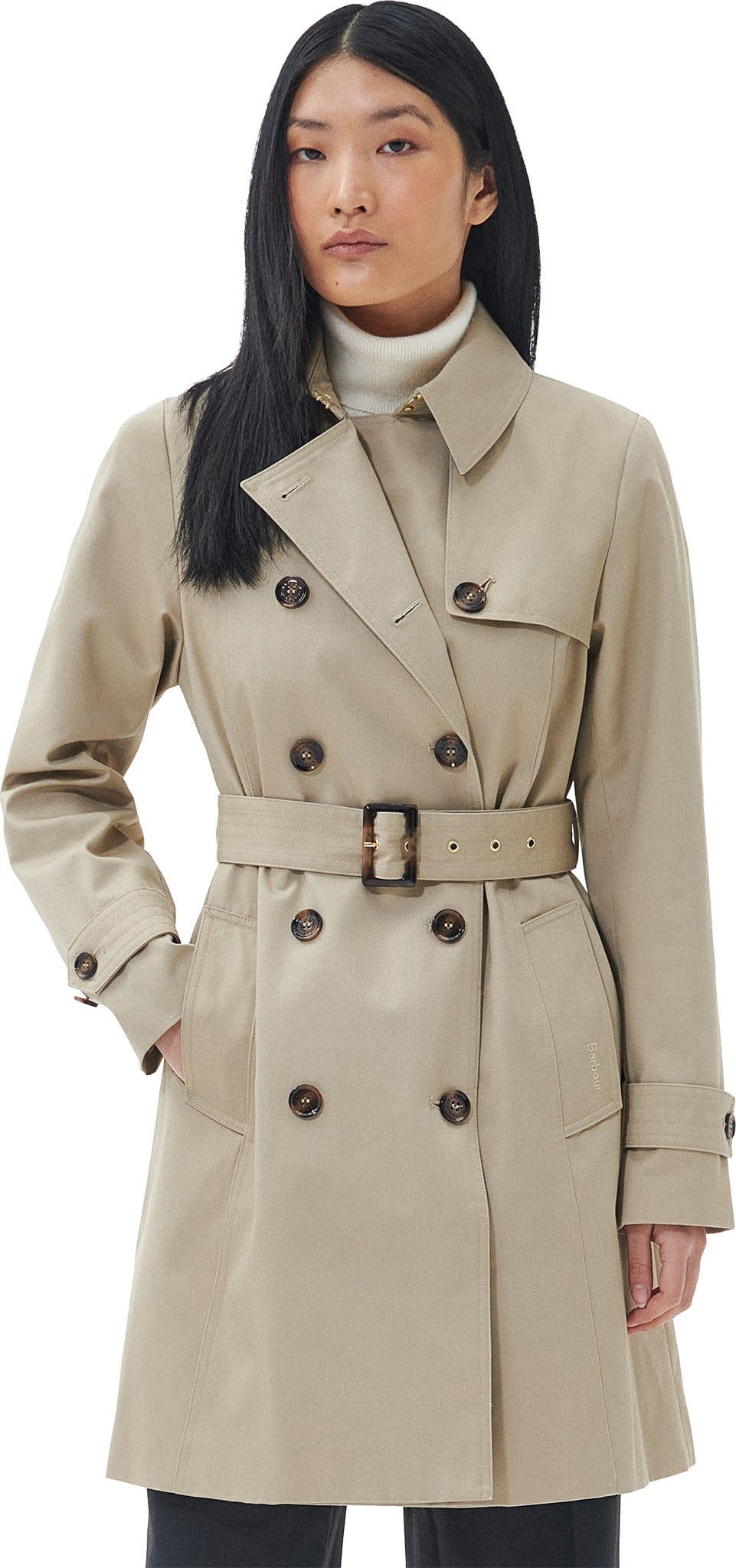 Product gallery image number 3 for product Short Greta Showerproof Trench Coat - Women's