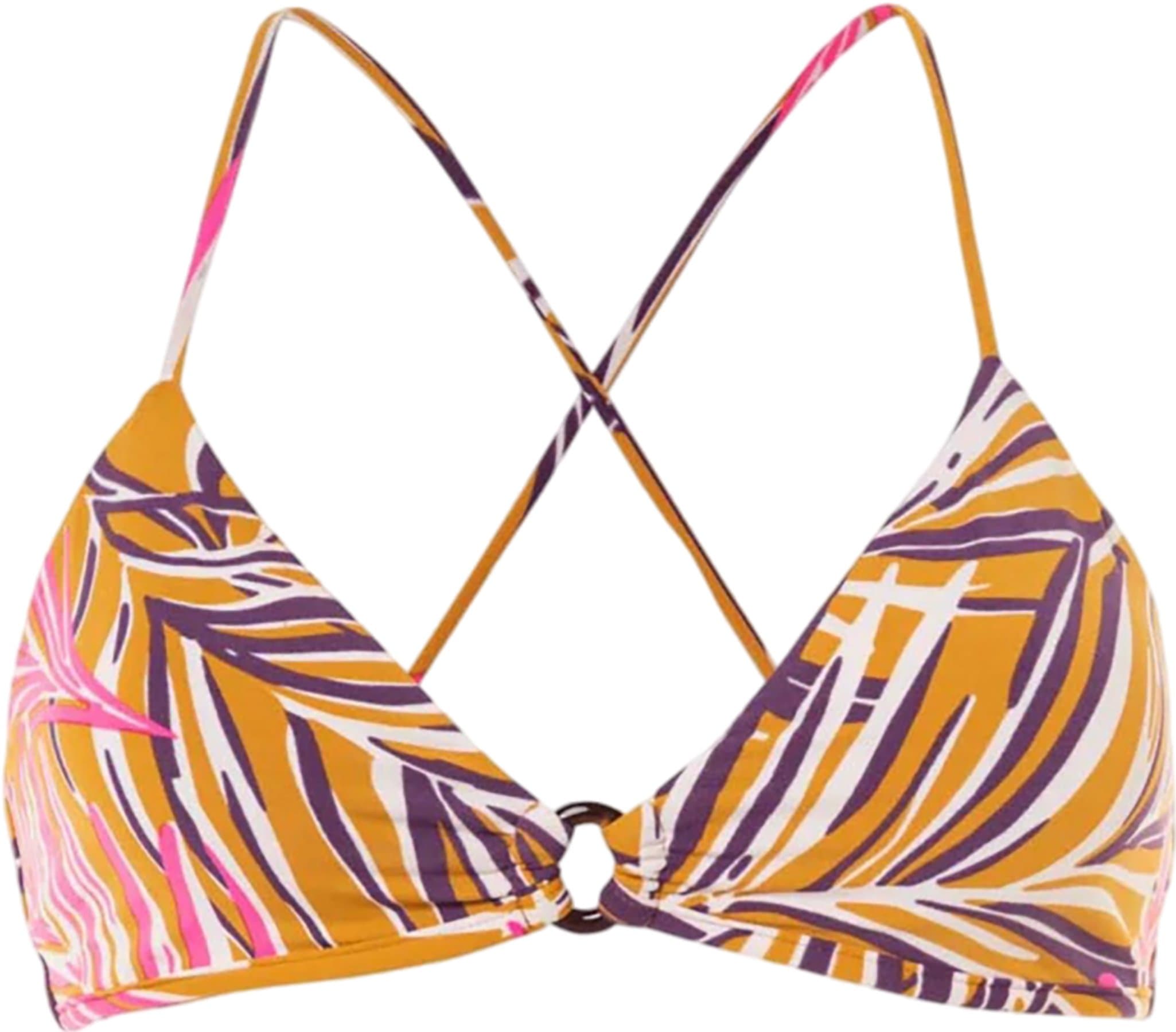 Image de produit pour Haut de bikini bralette avec anneau sur le devant Kenny Caramel Foliage - Femme