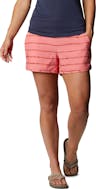 Colour: Salmon - Teak Brown Tie Dye Stripe