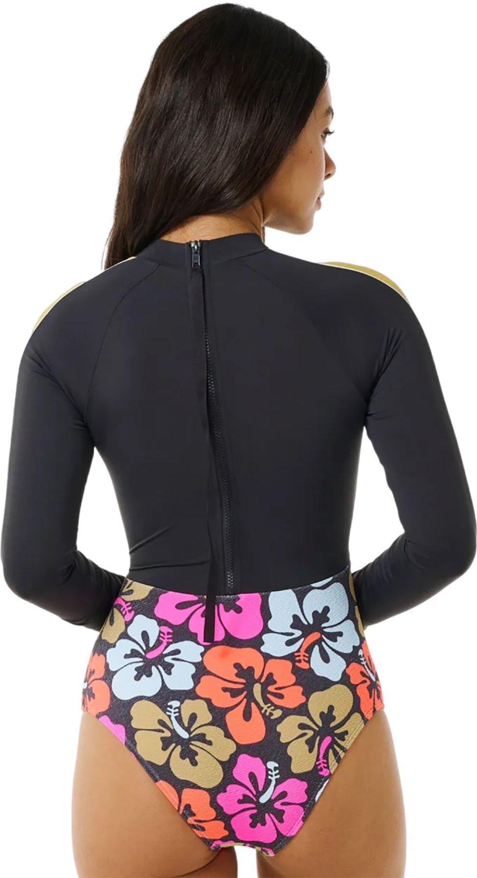 Product gallery image number 2 for product Hibiscus Heat Splice Long Sleeve Surf Suit - Women's