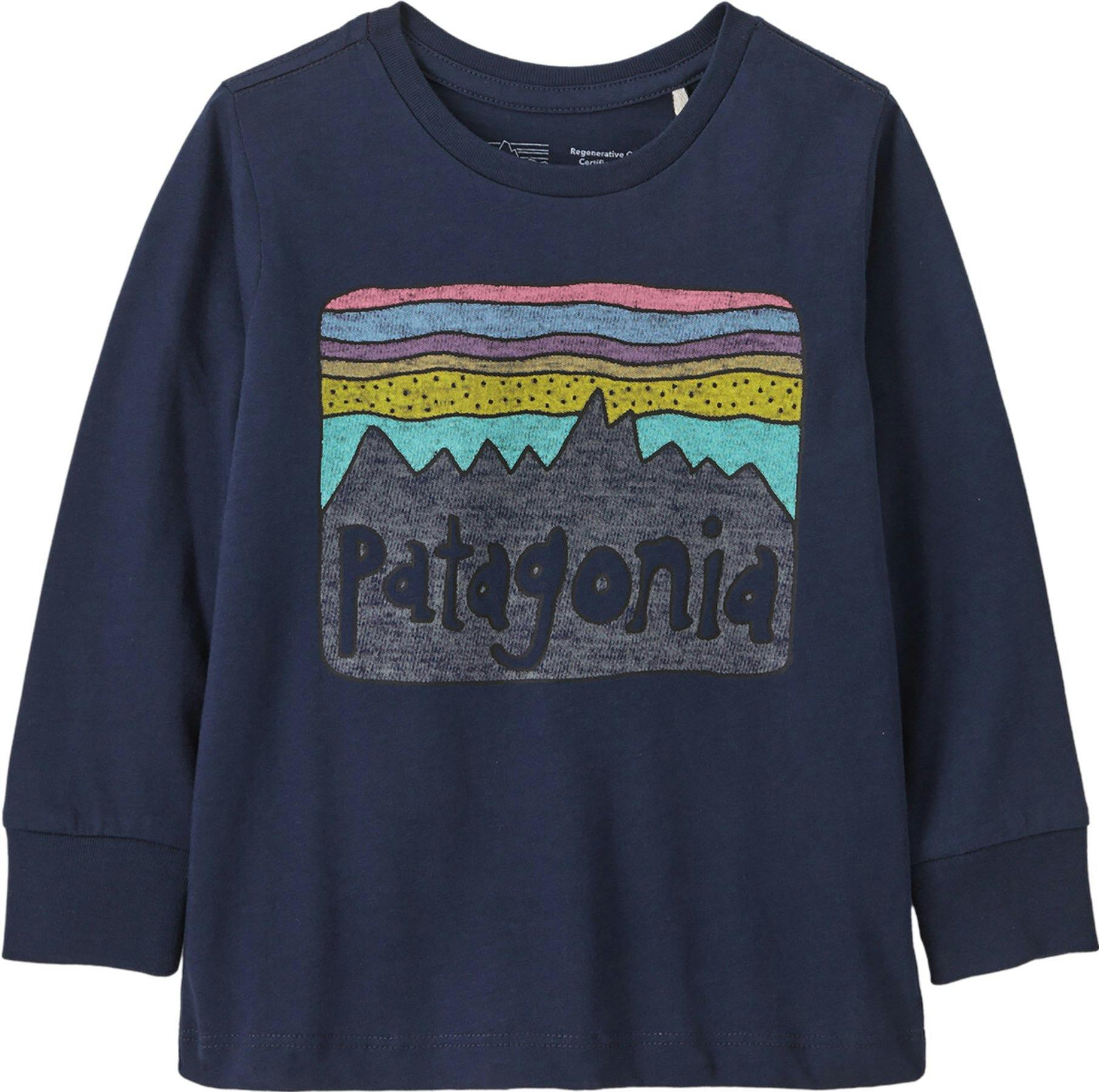 Product image for Regenerative Organic Certified Cotton Fitz Roy Skies Long-Sleeve T-Shirt - Baby