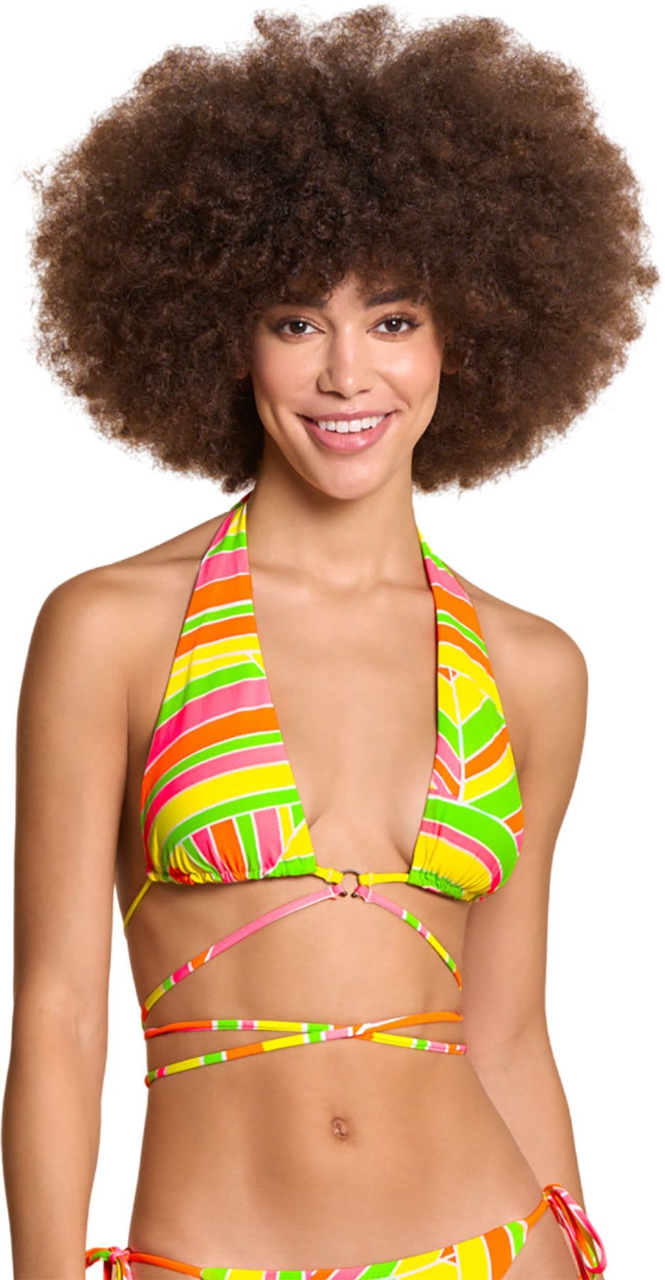 Image de produit pour Haut de bikini à col licou coulissant Super 70s Magnetic - Femme