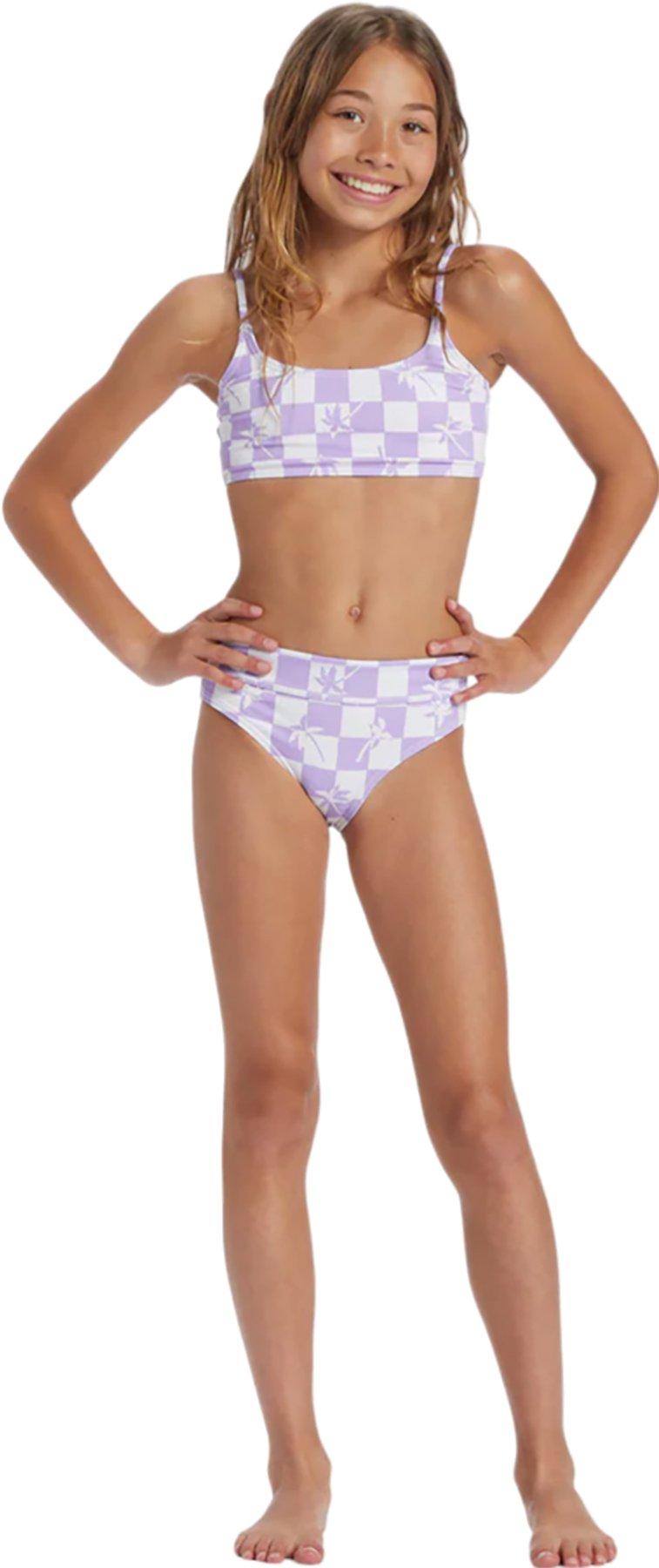 Product image for Check Your Palm Mini Crop Bikini Set - Girls