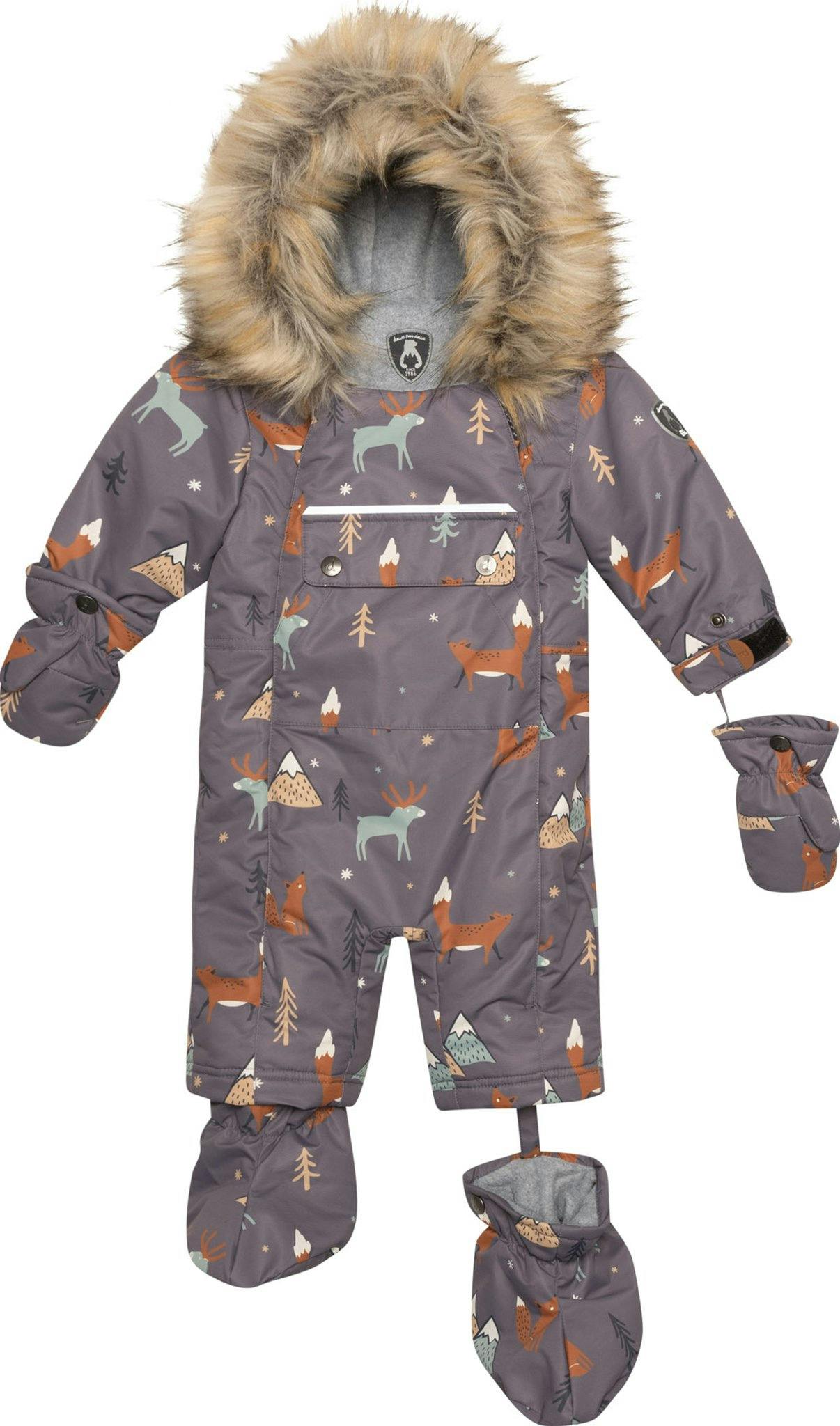 Product gallery image number 8 for product Fox Print One Piece Snowsuit - Baby