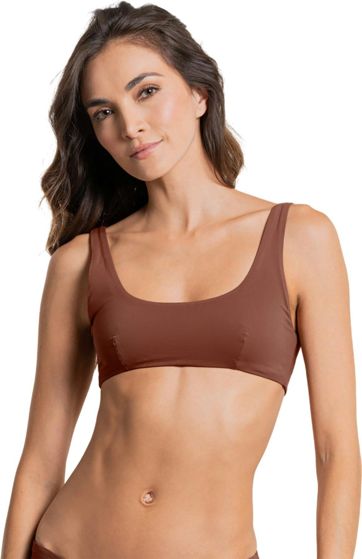 Image de produit pour Haut de bikini brassière sportif Mirach Moccachino - Femme