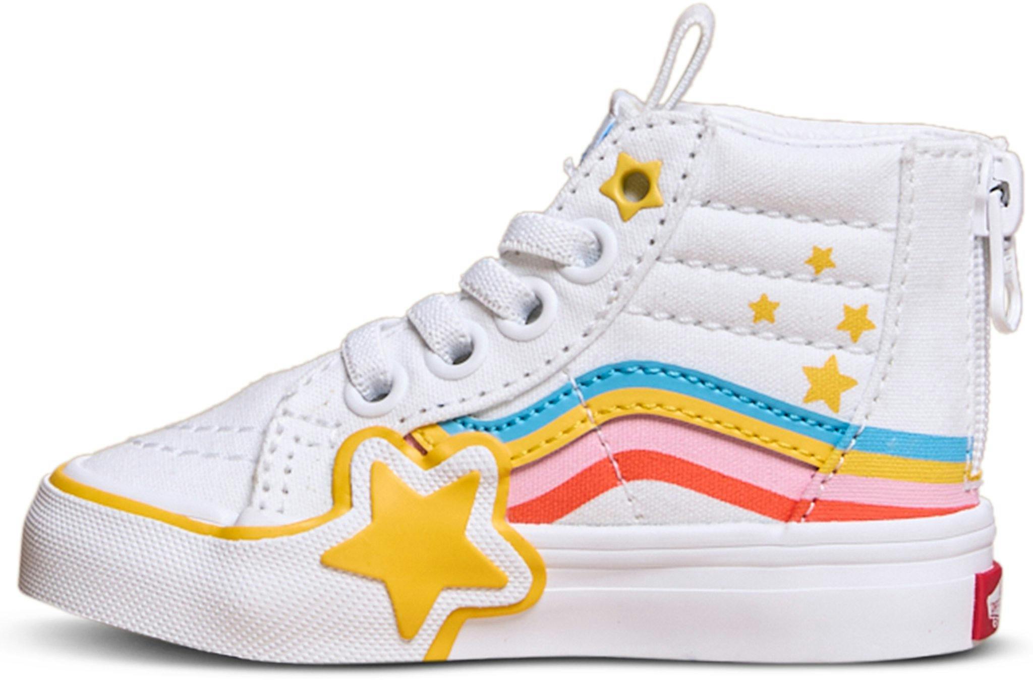 Product gallery image number 5 for product Sk8-Hi Zip Rainbow Star Shoes - Toddlers