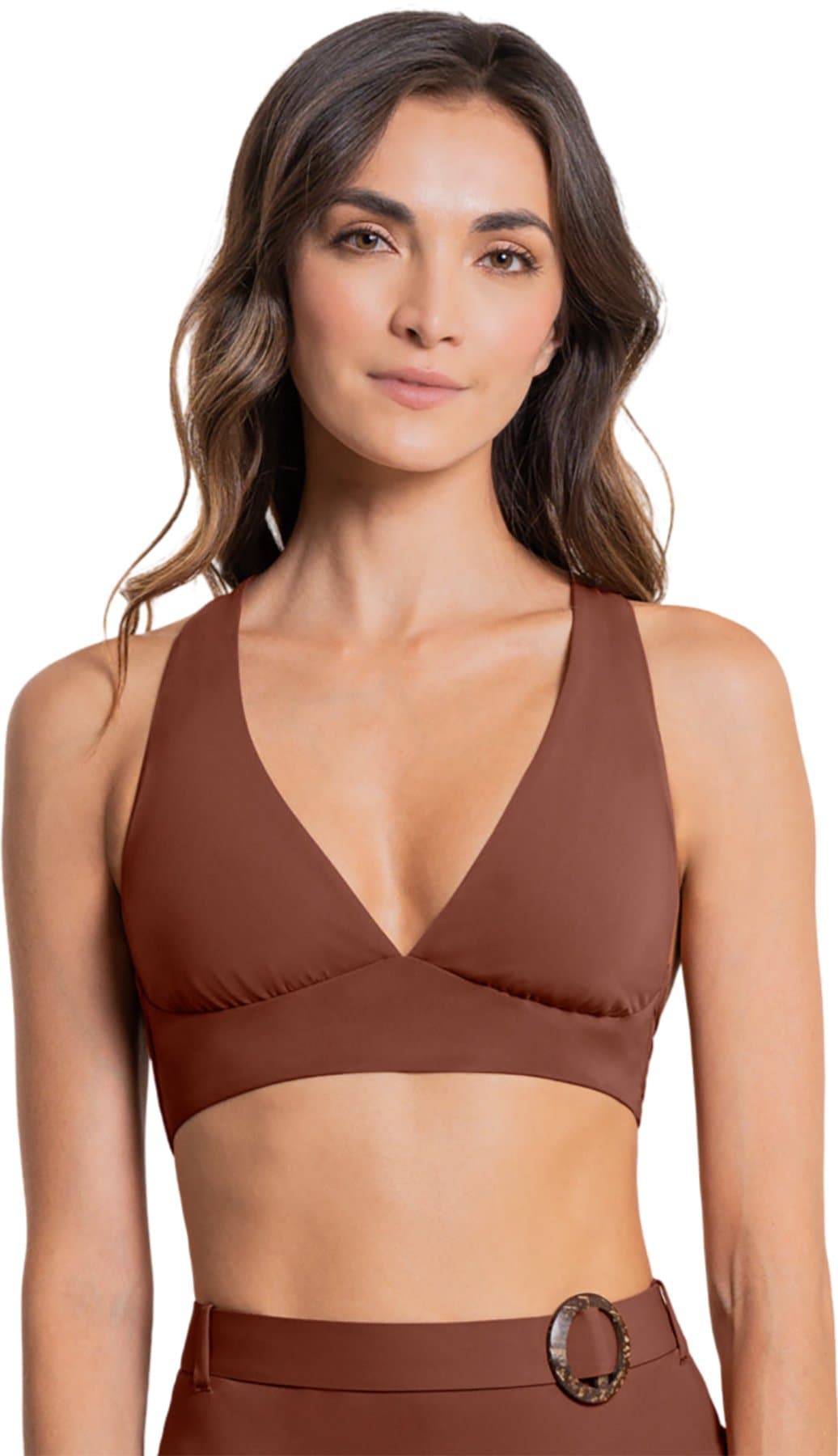 Image de produit pour Haut de bikini triangle longue ligne Patri Moccachino - Femme