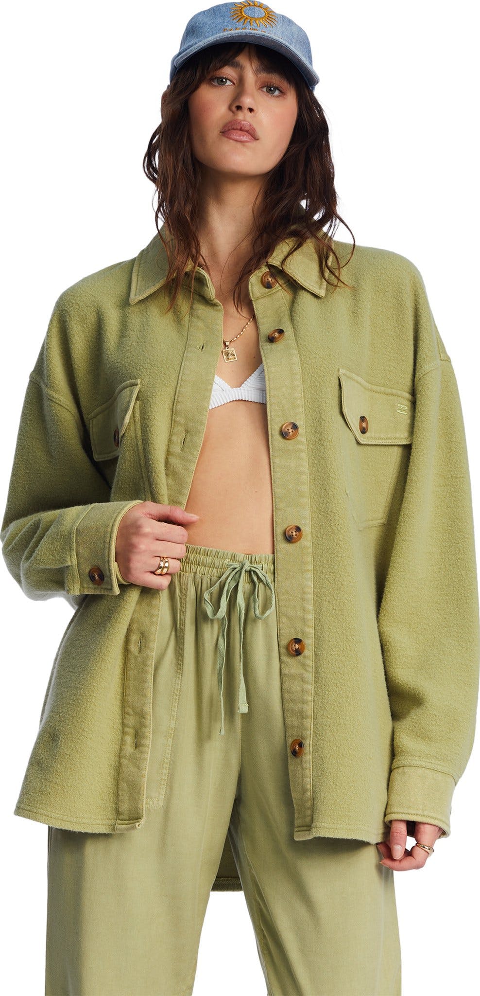 Product image for Anytime Shacket Oversized Button-Through Shacket - Women's