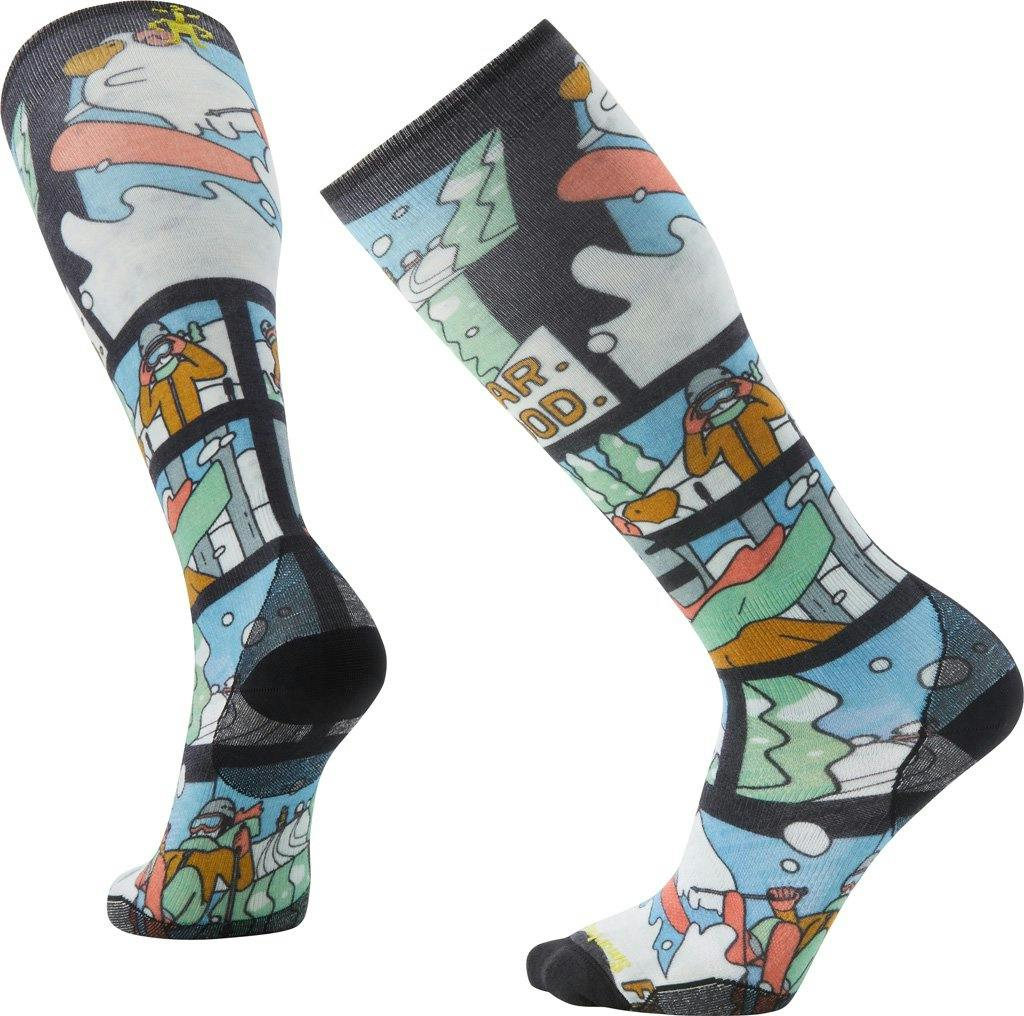 Product image for Ski Targeted Cushion Winter Adventure Print OTC Socks - Unisex