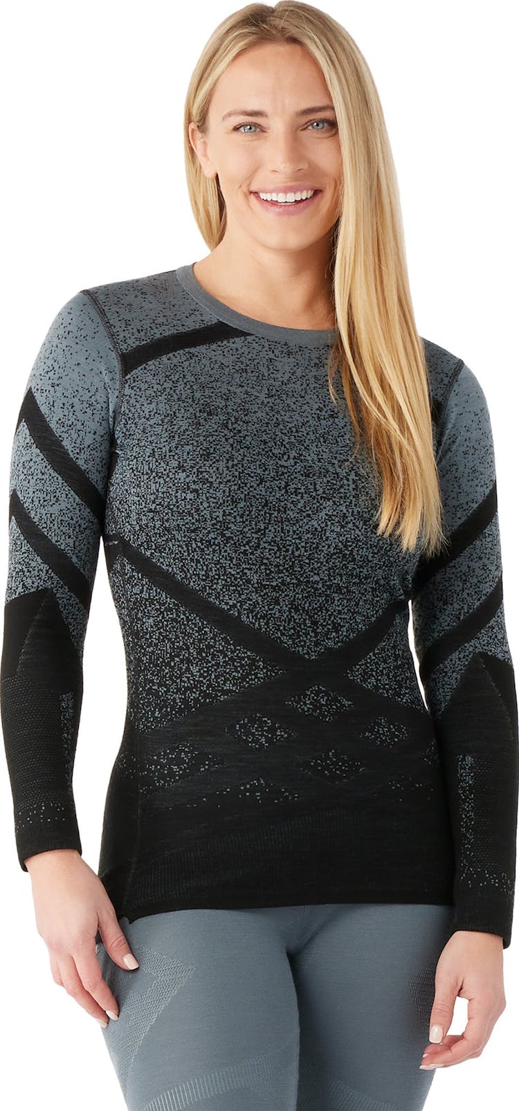 Product gallery image number 2 for product Intraknit Merino 200 Pattern Crew Pullover - Women's
