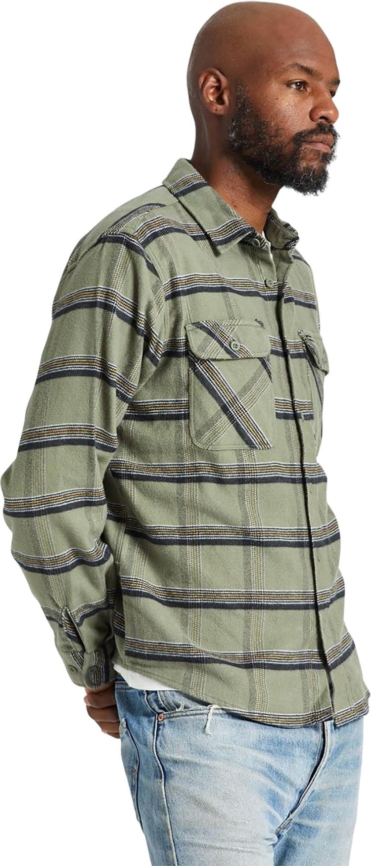 Product gallery image number 4 for product Bowery Stretch Water Resistant Long Sleeve Flannel Shirt - Men's