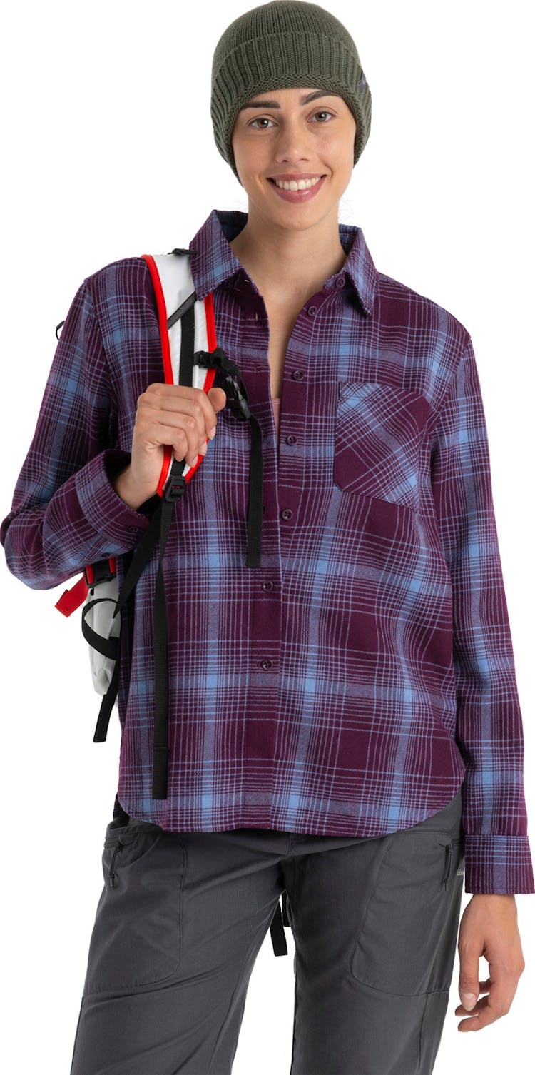 Product gallery image number 5 for product 200 Dawnder Merino Plaid Long Sleeve Flannel Shirt - Women's