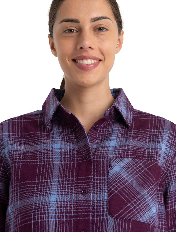 Product gallery image number 4 for product 200 Dawnder Merino Plaid Long Sleeve Flannel Shirt - Women's