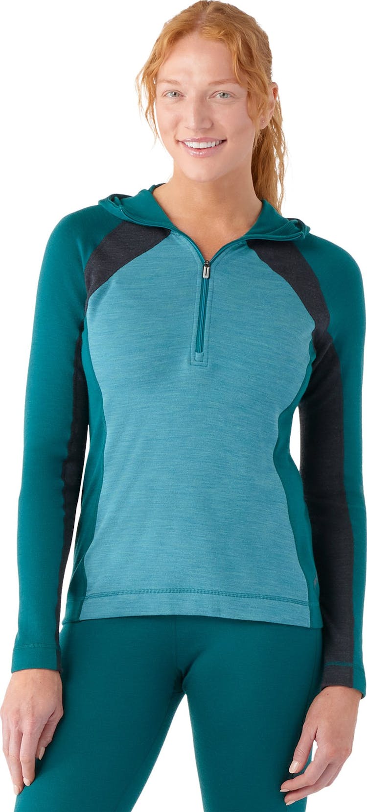 Product gallery image number 3 for product Classic Thermal Merino Base Layer 1/2 Zip Hoodie Boxed - Women's