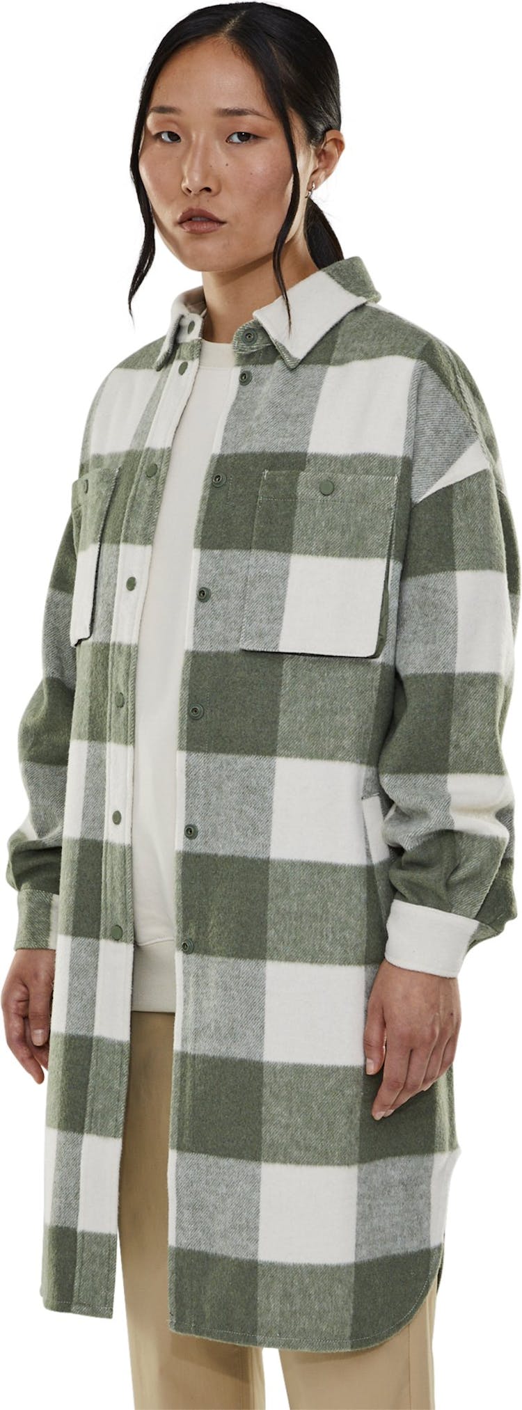 Product gallery image number 2 for product Bellingham Long Plaid Shirt Jacket - Women's