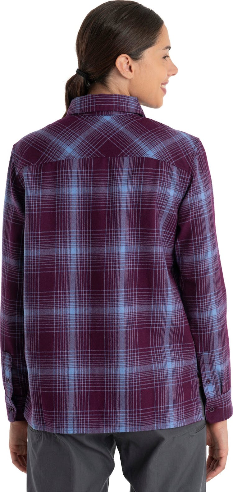 Product gallery image number 2 for product 200 Dawnder Merino Plaid Long Sleeve Flannel Shirt - Women's