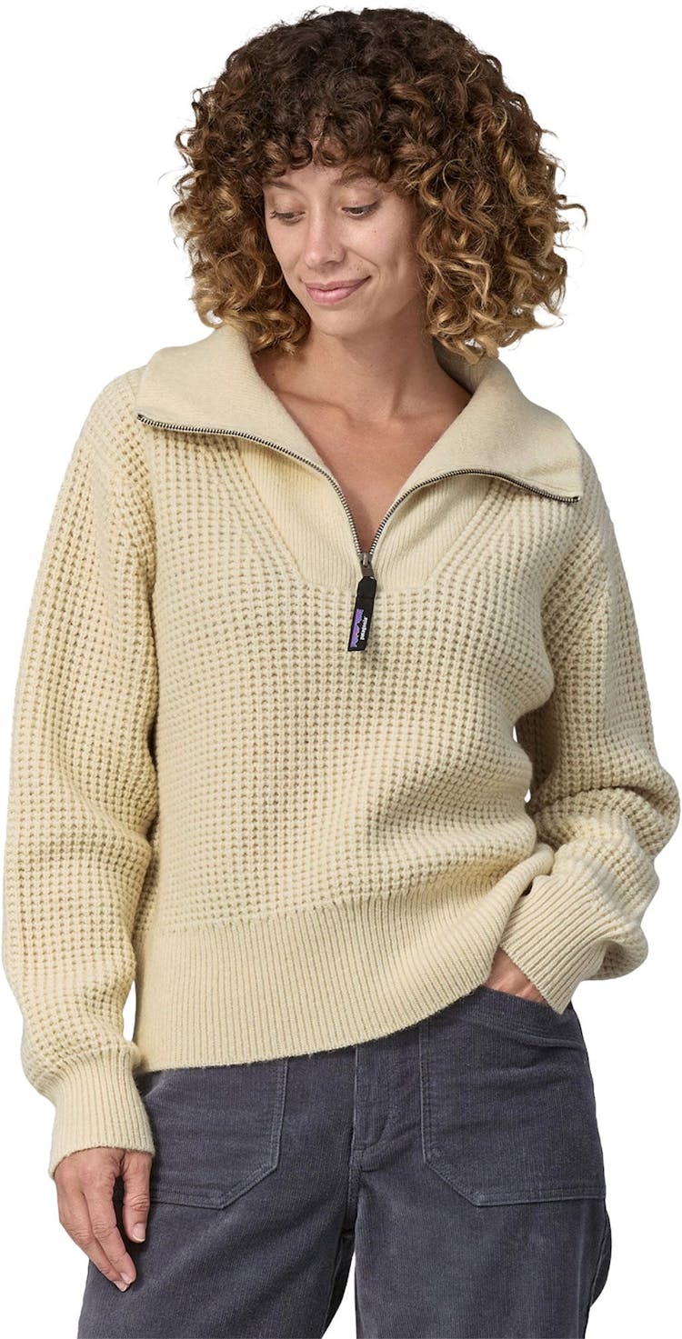 Product gallery image number 3 for product Recycled Wool-Blend 1/4 Zip Sweater - Women's