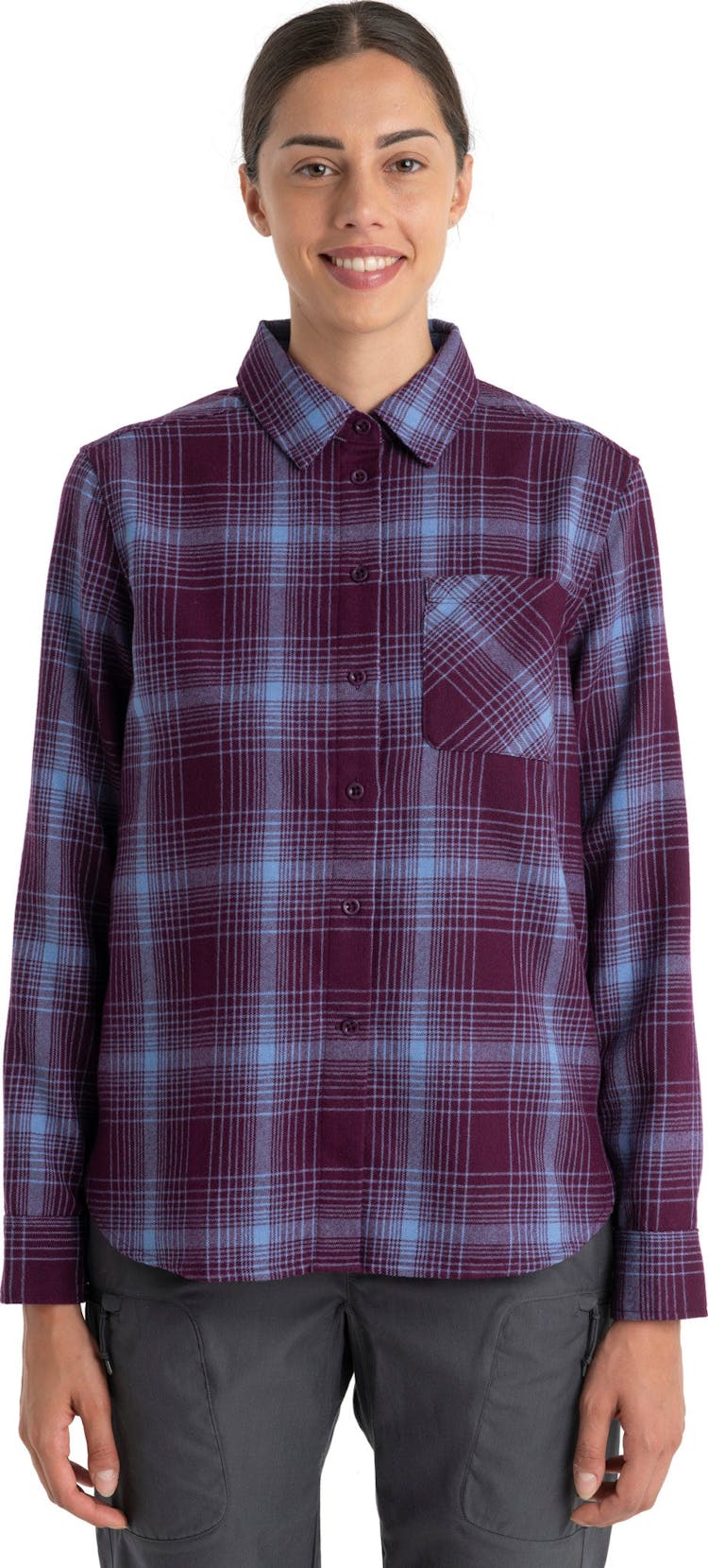 Product gallery image number 7 for product 200 Dawnder Merino Plaid Long Sleeve Flannel Shirt - Women's