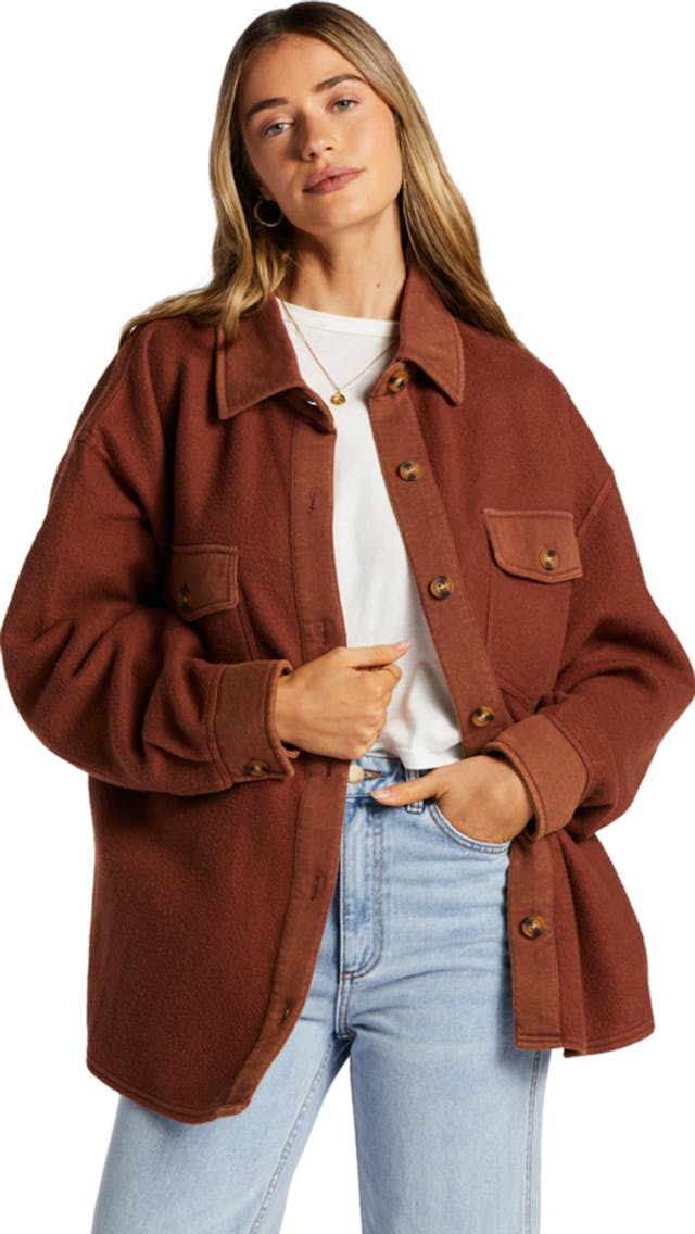 Product image for Anytime Shacket Oversized Button-Through Shacket - Women's