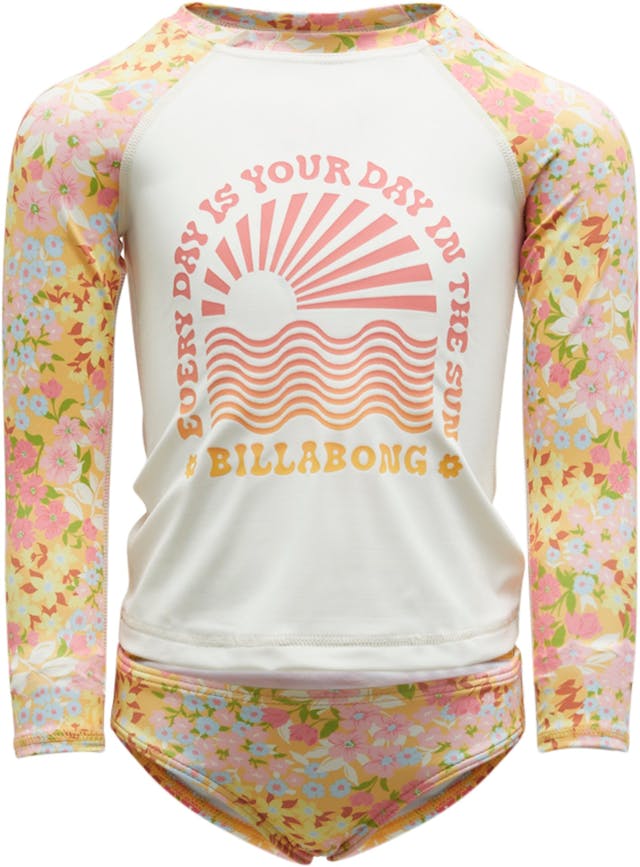 Product image for Spring Daydream Long Sleeve Rashguard Two-Piece Swim Set - Girls