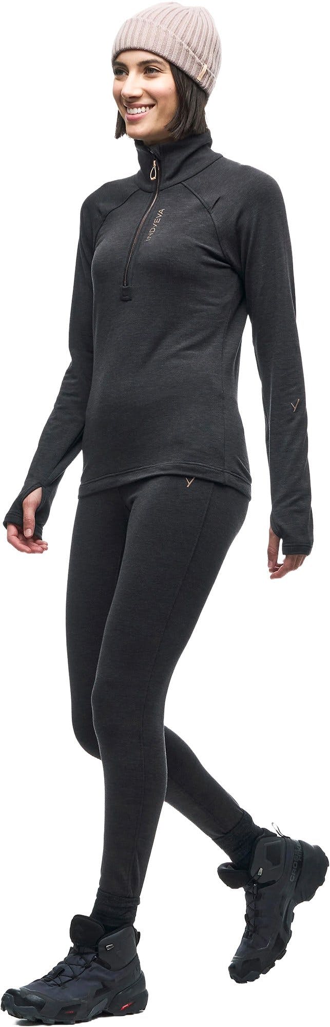 Product gallery image number 3 for product Leno Half-Zip Long Sleeve Sweater - Women's
